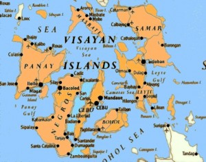 Carte des Visayas